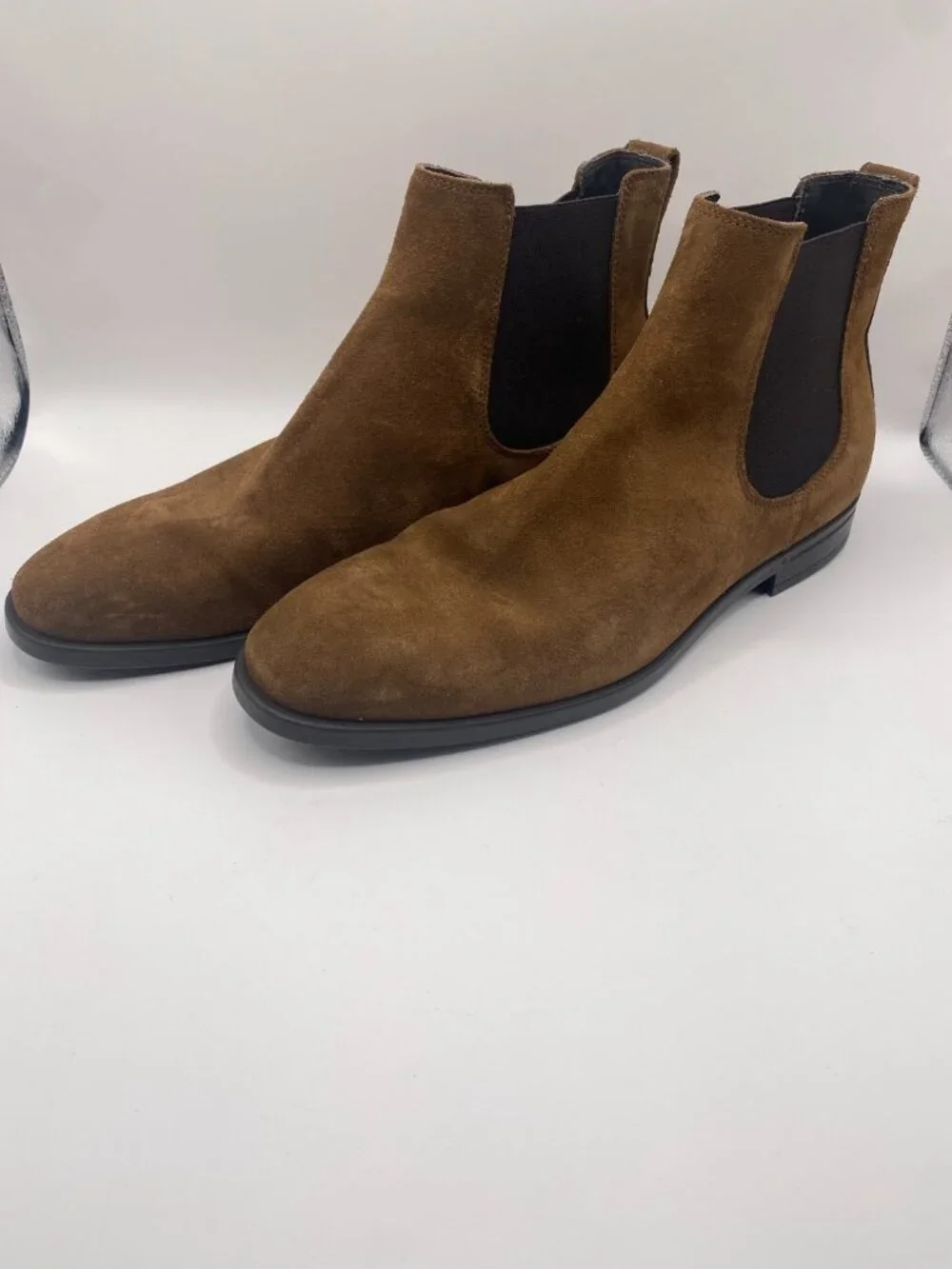 To Boot New York Mens Kelley Suede Chelsea Boots Brown Size 9